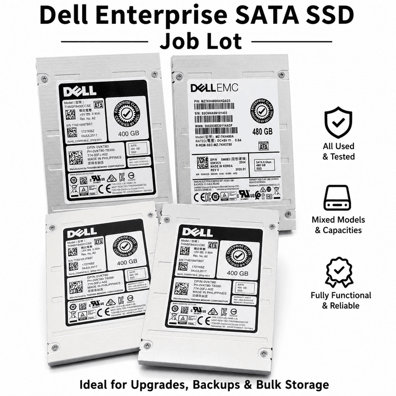 Dell SSD Job Lot 3x 400GB 1x 480GB 2.5in SATA 6Gb/s Enterprise Server Tested