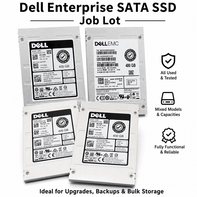 Dell SSD Job Lot 3x 400GB 1x 480GB 2.5in SATA 6Gb/s Enterprise Server Tested