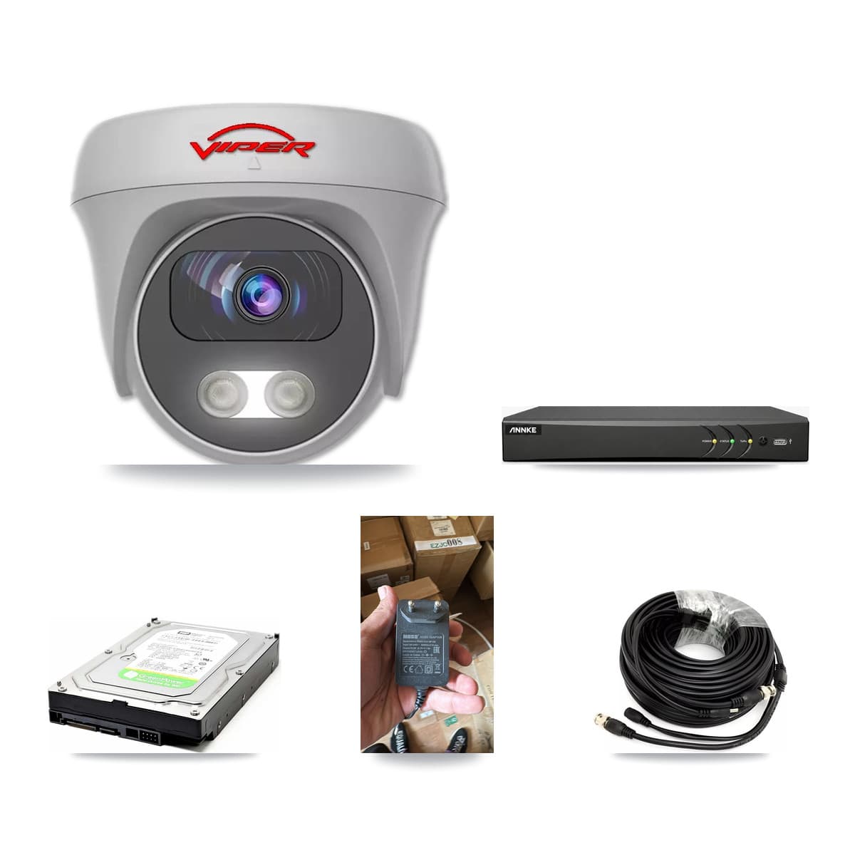 Viper & ANNKE 4-Channel 5MP CCTV Kit — 1 Camera + 1TB Recording
