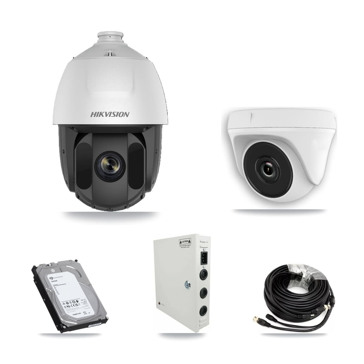 Hikvision 32-Channel 2MP CCTV Kit — 17 PTZ + 8 White Dome Cameras + 3× 6TB Recording (IDS-7332HUHI Recorder) - Image 1