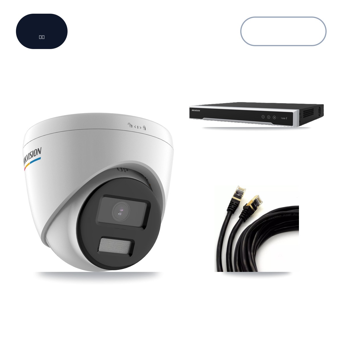 Hikvision DS-7608NI-M2/8P 8-Channel NVR CCTV Kit — 4× DS-2CD1327G2-LUF 2MP Cameras + 6TB HDD