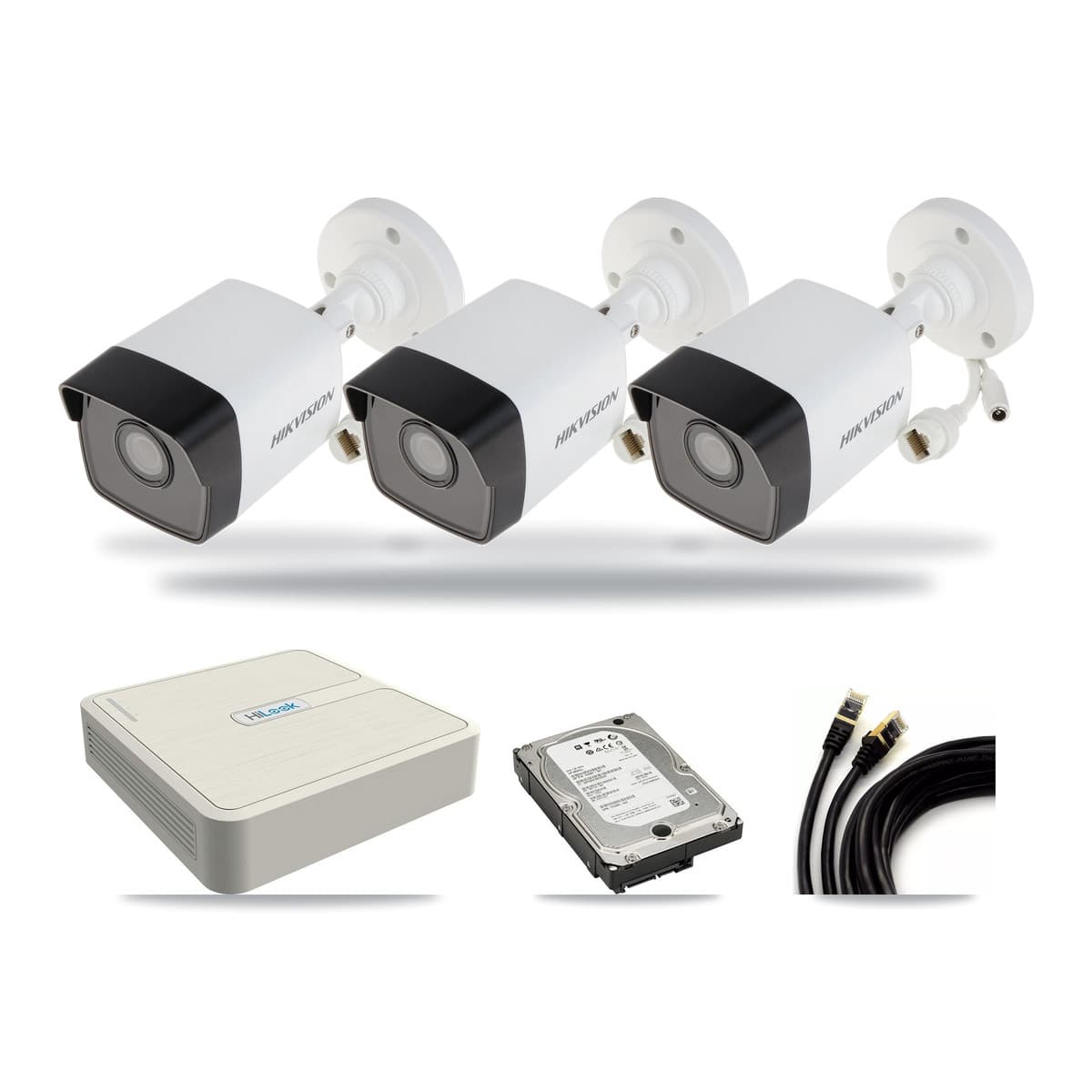 Hikvision & HiLook 8-Channel 5MP CCTV Kit — 3 Bullet + 1 Dome Cameras + 5TB Recording (NVR-108H-D Recorder) - Image 1