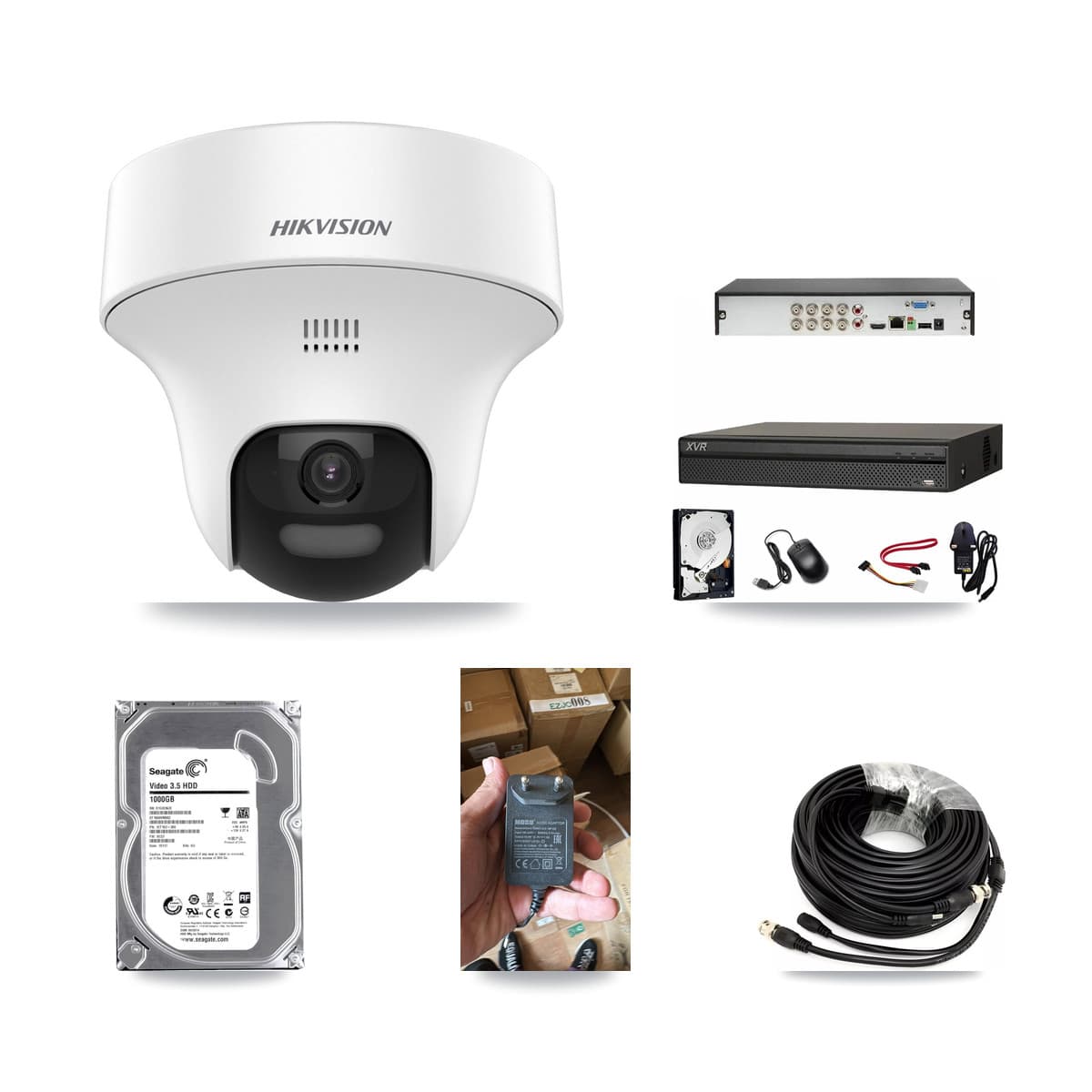 Hikvision & Dahua 8-Channel 5MP CCTV Kit — 1 DS-2CE70K0T Turret Camera + 1TB Recording (XVR-3108AD Recorder) - Image 1