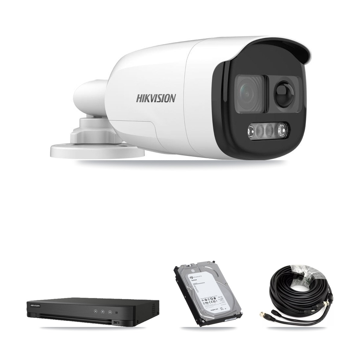 Hikvision 8-Channel 5MP CCTV Kit — 7 Bullet Cameras + 6TB Recording (IDS-7208HQHI Recorder) - Image 1
