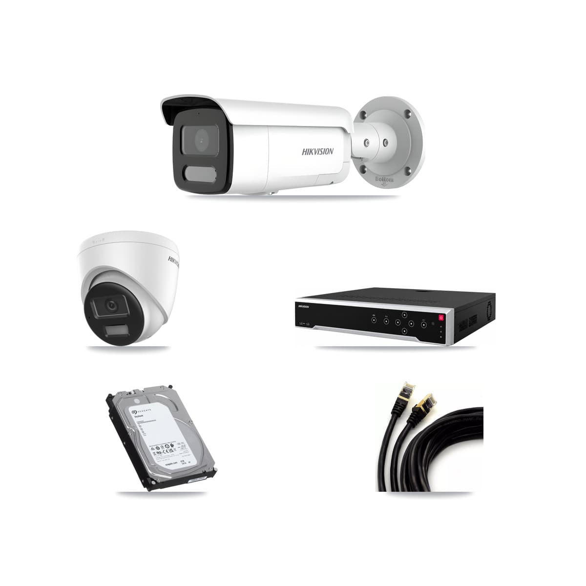 Hikvision 32-Channel 4MP – 4K CCTV Kit — 1 4K Turret + 3 4MP Bullet Cameras + 6TB Recording