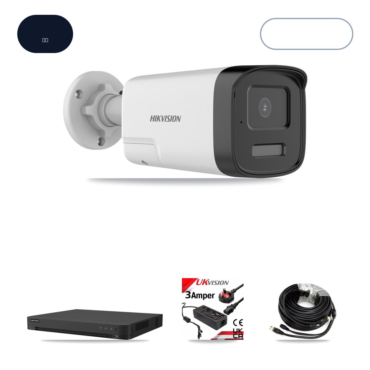 Hikvision iDS-7216HUHI-M2/XT 16-Channel DVR CCTV Kit — 2× DS-2CE17K0T-LXTS 5MP Cameras + 6TB HDD