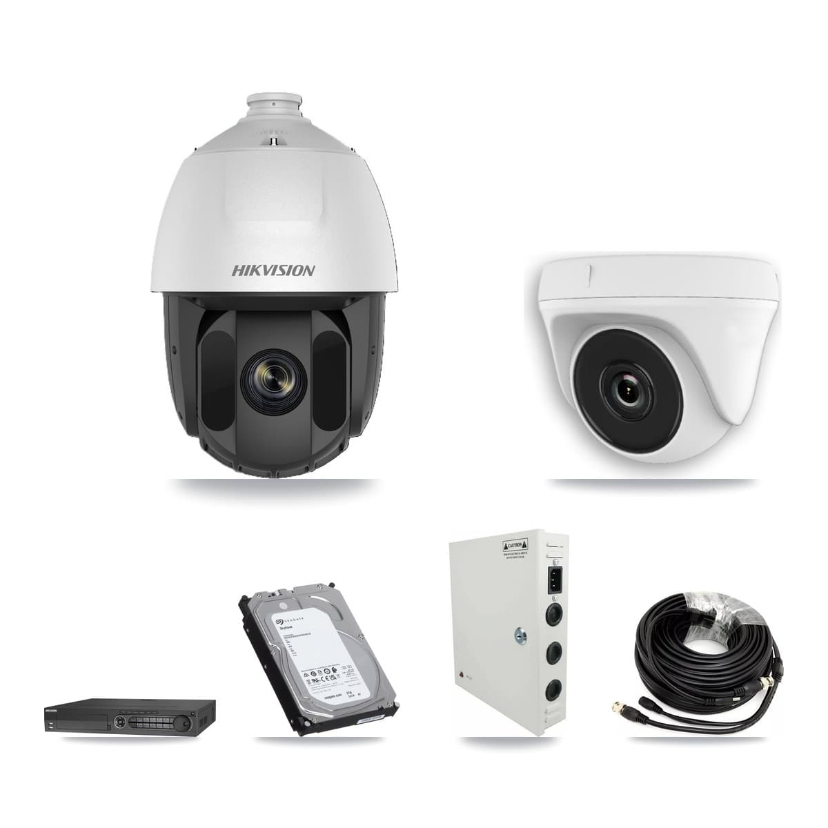 Hikvision 32-Channel 2MP CCTV Kit — 20 PTZ + 10 White Dome Cameras + 3× 6TB Recording (DS-7332HQHI Recorder) - Image 1