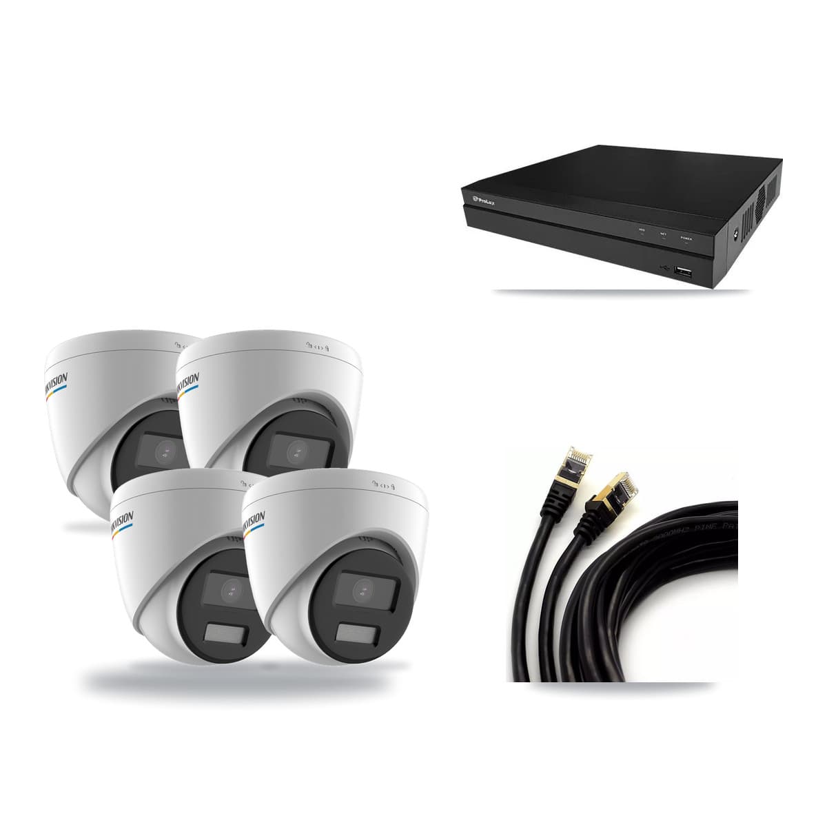 Hikvision & Prolux 8-Channel 2MP CCTV Kit — 4 Turret Cameras + 3TB Recording - Image 1