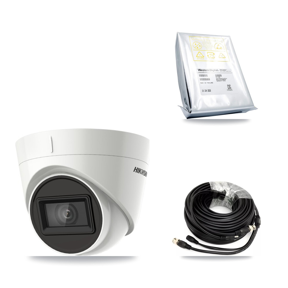 Hikvision 32-Channel 4K CCTV Kit — 6 DS-2CE78U1T Turret Cameras + 2× 8TB Recording