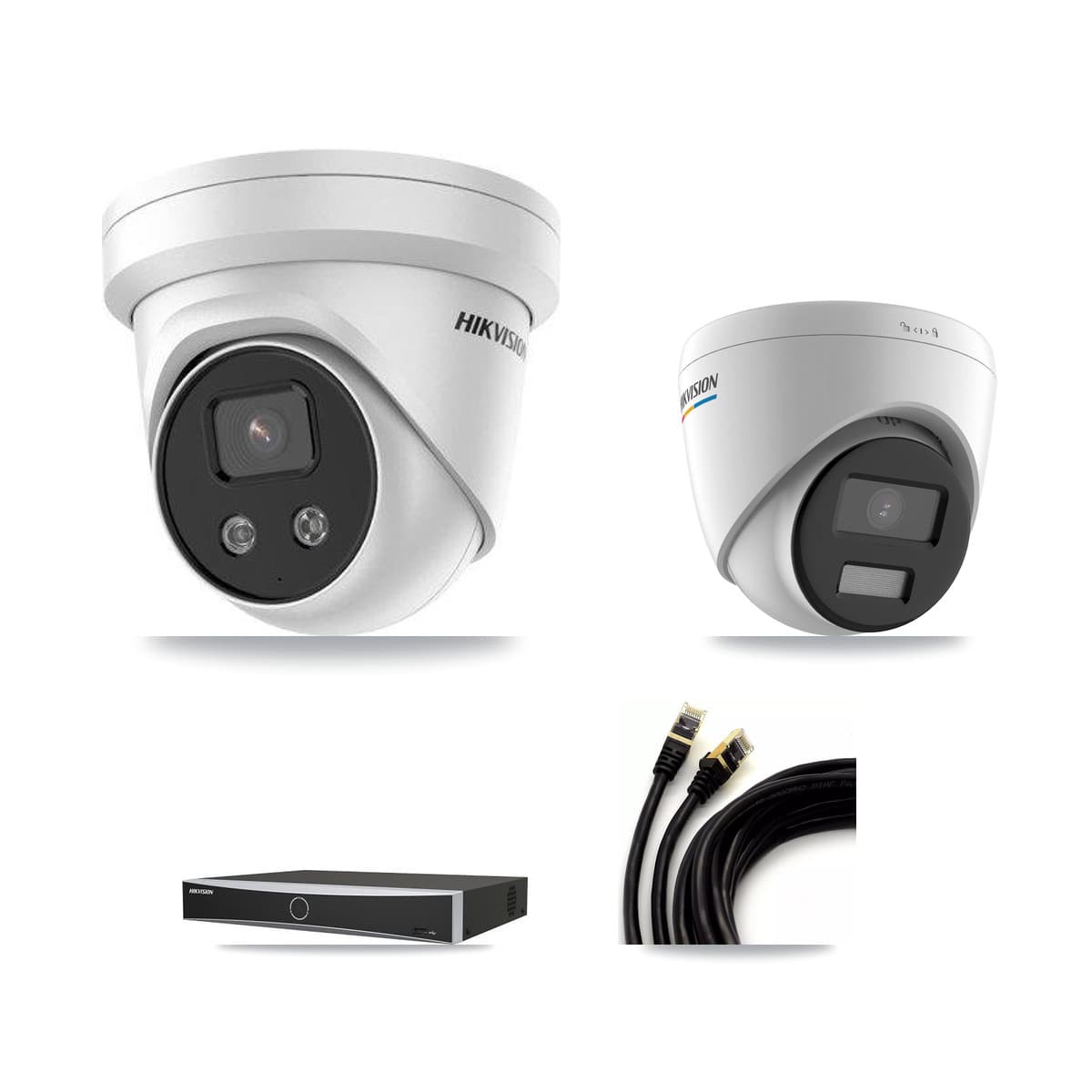 Hikvision 4-Channel 2MP – 5MP CCTV Kit — 1 2MP + 2 5MP Turret Cameras + 3TB Recording