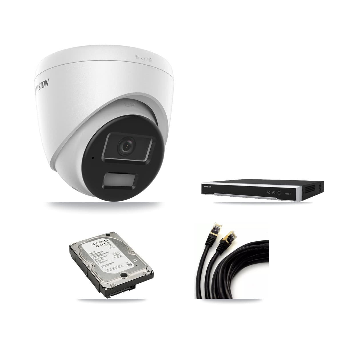Hikvision 16-Channel 4MP CCTV Kit — 4 DS-2CD1343G2 Turret Cameras + 5TB Recording