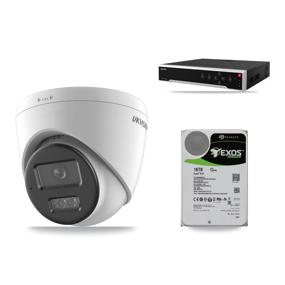 Hikvision DS-7732NI-M4/24P 32-Channel NVR CCTV Kit — 20× UKVISION 3K Cameras + 16TB HDD