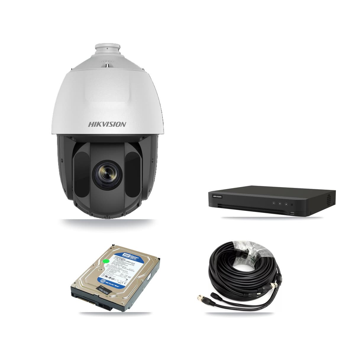 Hikvision 16-Channel 2MP CCTV Kit — 1 DS-2AE5225TI PTZ Camera + 500GB Recording (IDS-7216HQHI Recorder)