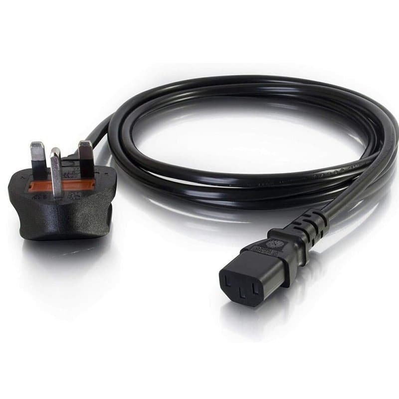 IEC C13 Kettle Lead UK Mains Power Cable 1.2m 3x0.75mm² H05VV-F Black