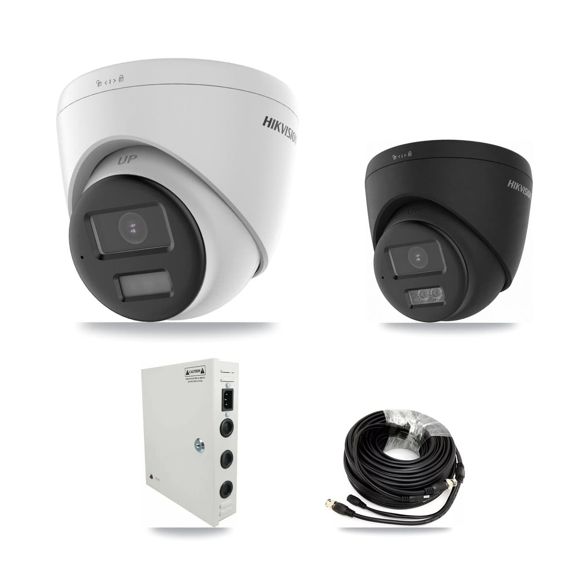Hikvision 32-Channel 4K CCTV Kit — 9 DS-2CE78U0T + 4 DS-2CE78U0T Turret Cameras + 4× 8TB Recording