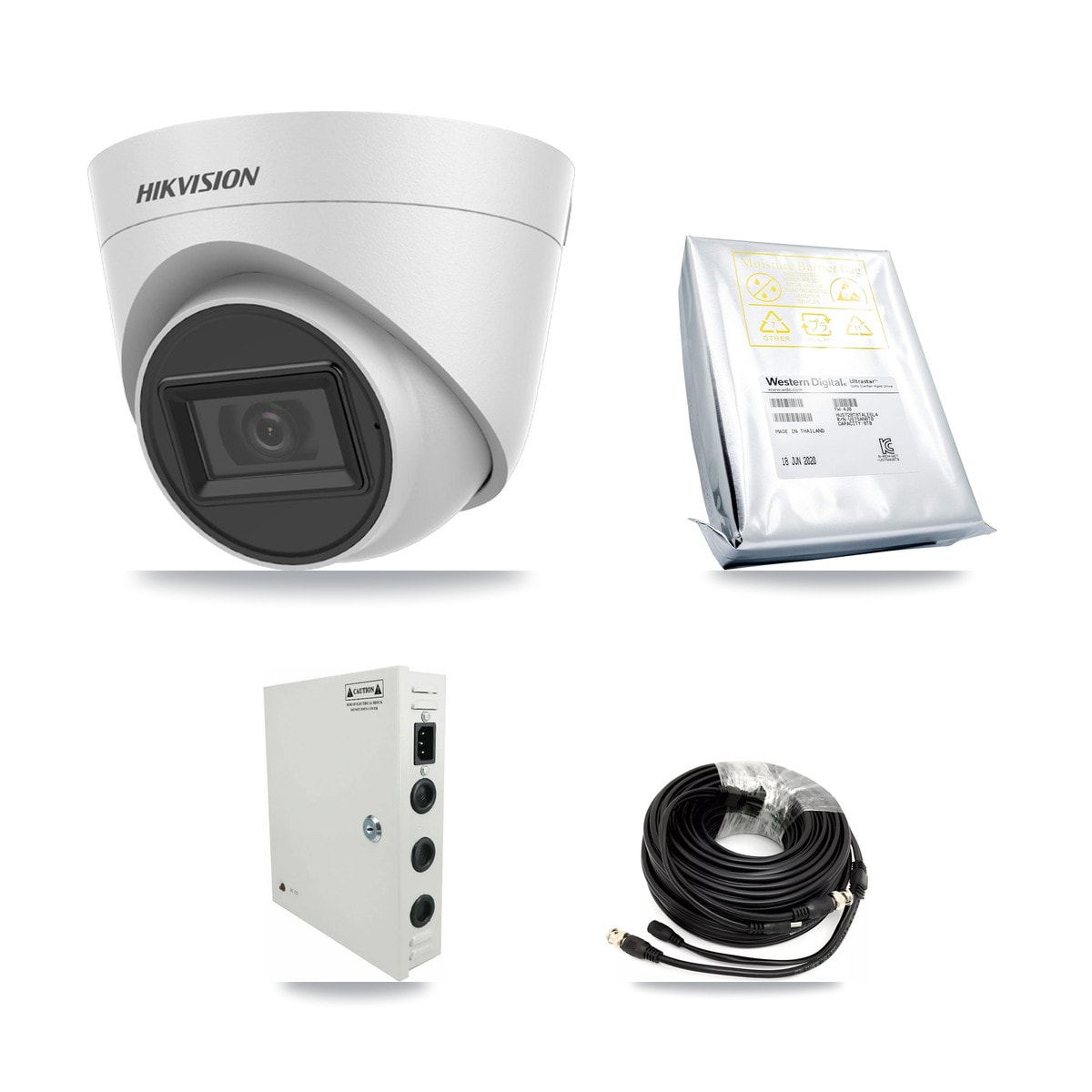 Hikvision 32-Channel 5MP CCTV Kit — 13 White Turret Cameras + 2× 8TB Recording (IDS-7332HUHI Recorder)