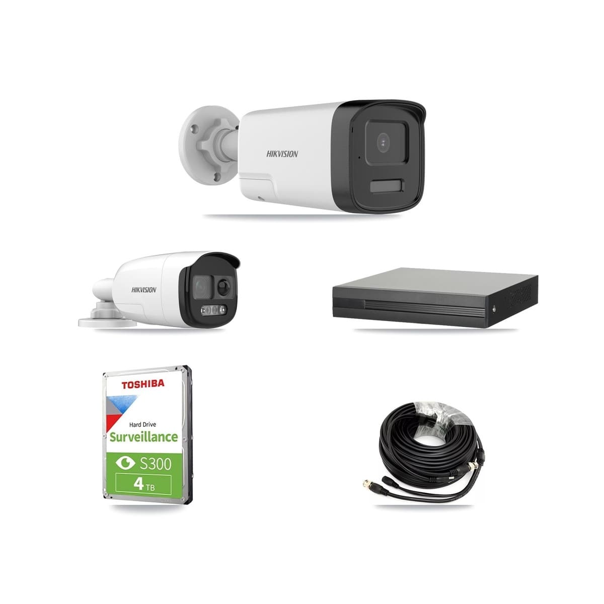 Hikvision 16-Channel 5MP CCTV Kit — 1 DS-2CE12KF3T + 2 DS-2CE17K0T Bullet Cameras + 4TB Recording