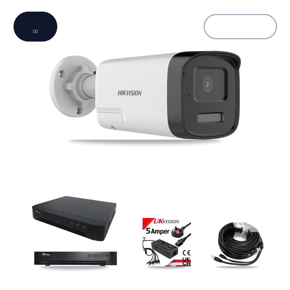 Prolux PXD-8216-HYK4MP 16-Channel DVR CCTV Kit — 8× Hikvision DS-2CE17K0T-LXTS 5MP Cameras + 6TB HDD
