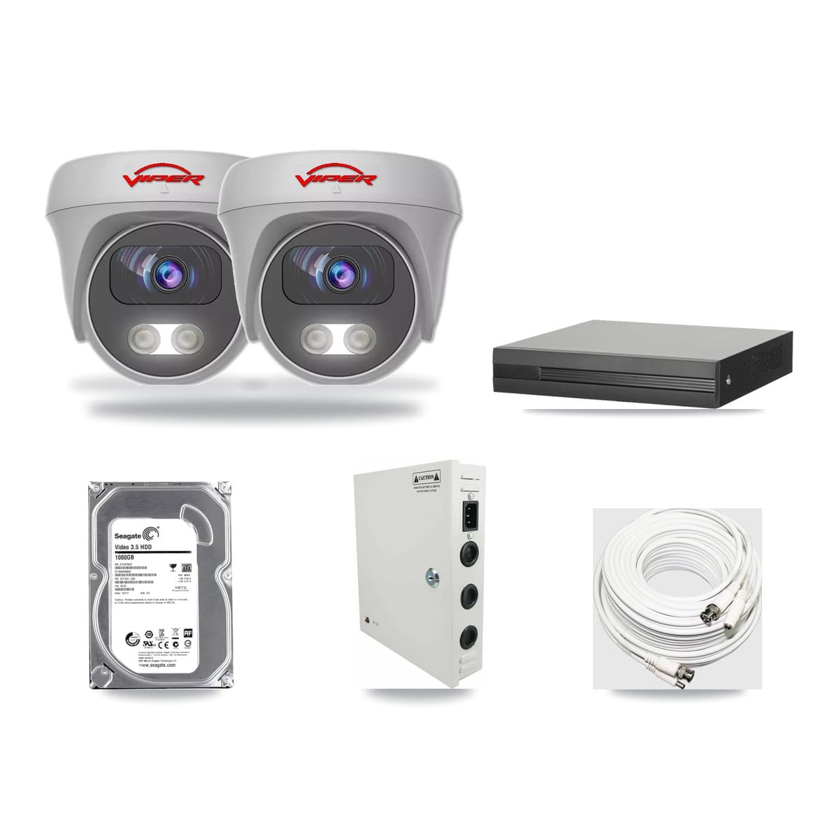 4-Channel 5MP CCTV Kit — 2 Viper Cameras + 1TB Recording - Image 1