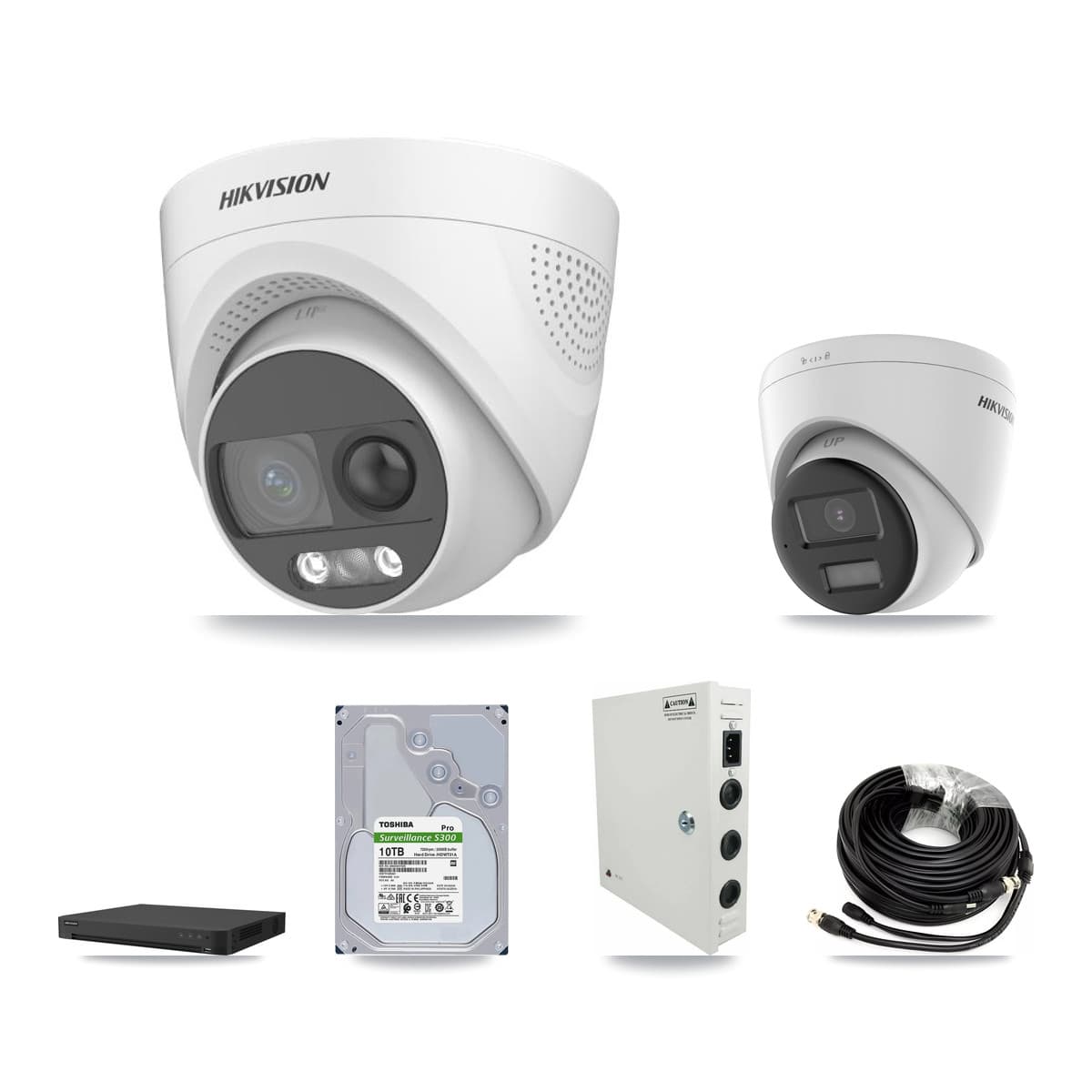 Hikvision 32-Channel 5MP CCTV Kit — 11 DS-2CE72KF3T + 5 DS-2CE78K0T Turret Cameras + 2× 10TB Recording - Image 1