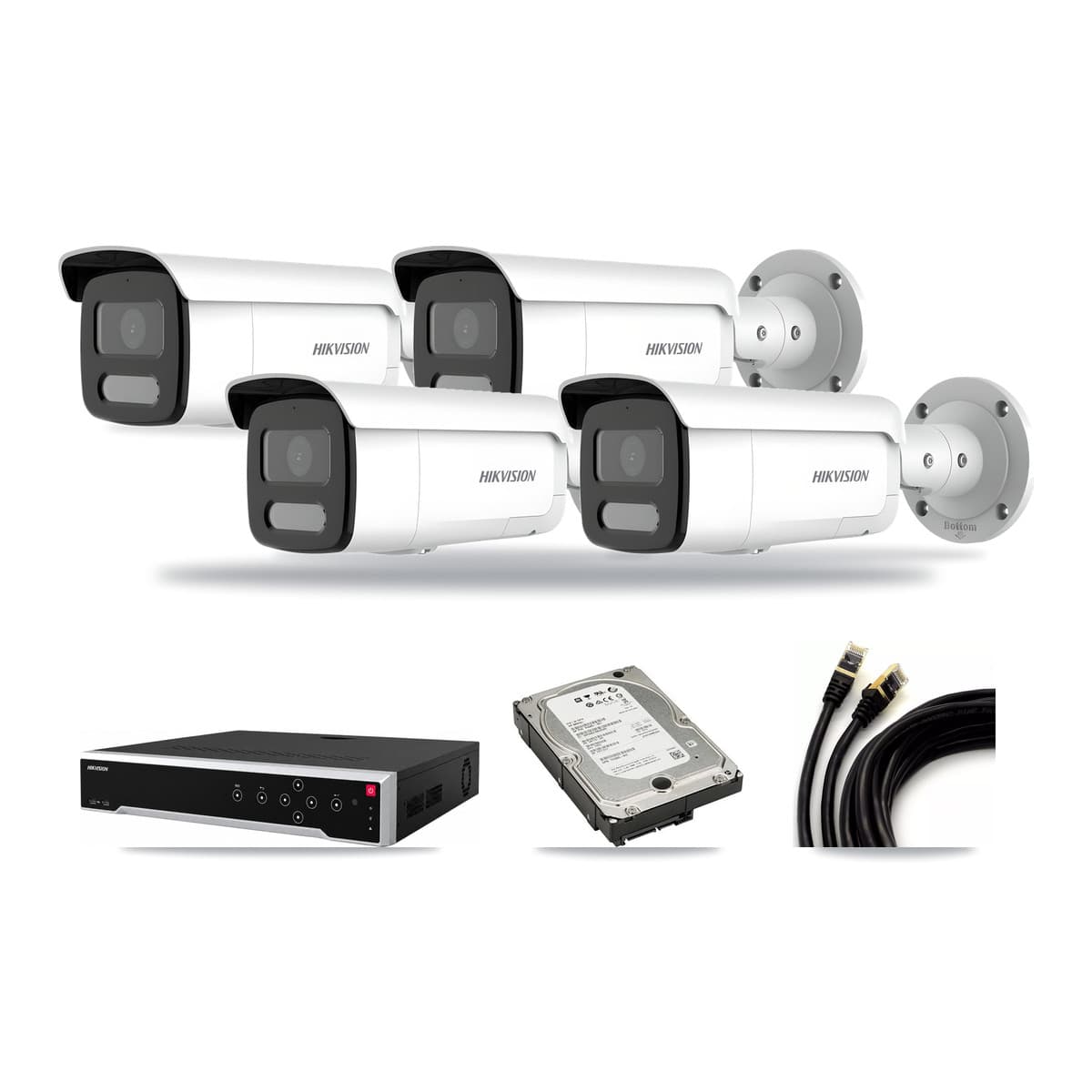 Hikvision 32-Channel 4MP CCTV Kit — 4 Bullet Cameras + 5TB Recording - Image 1