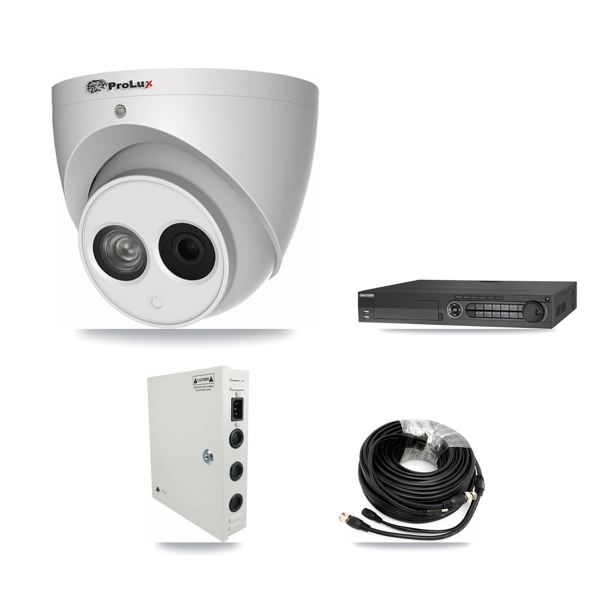 Prolux & Hikvision 32-Channel 4MP CCTV Kit — 27 Turret Cameras + 4× 8TB Recording