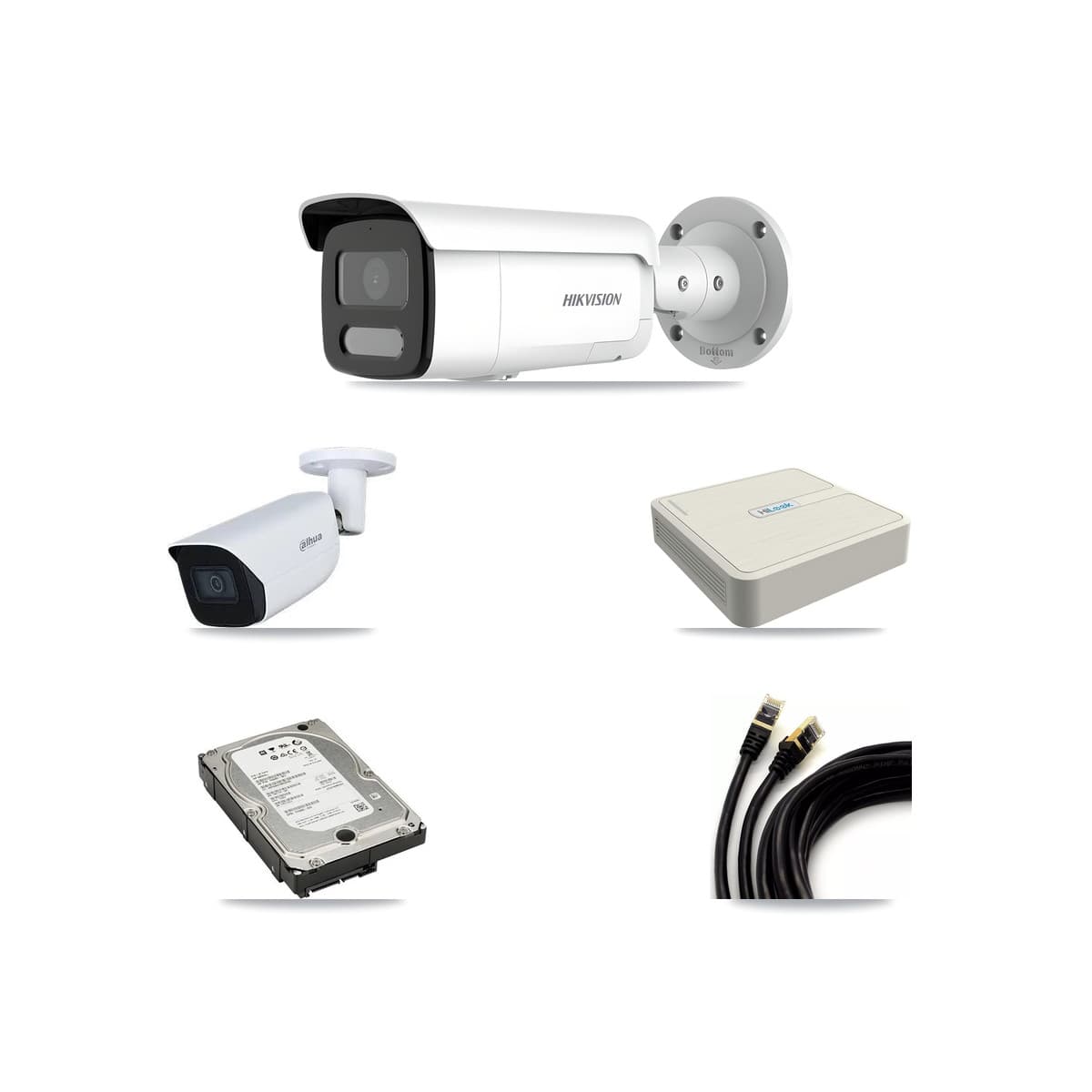 8-Channel 4MP – 5MP CCTV Kit — 3 4MP + 1 5MP Bullet Cameras + 5TB Recording