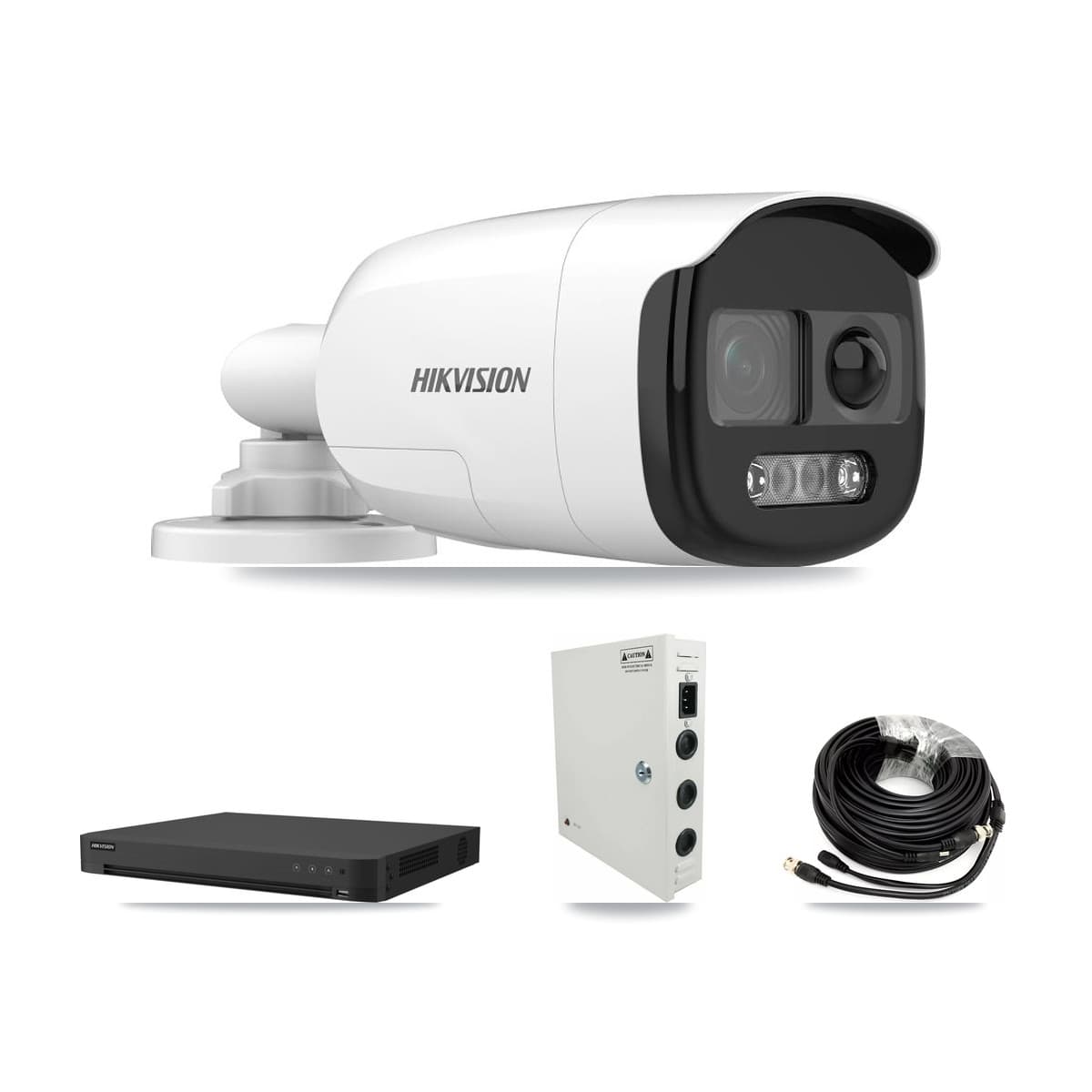 Hikvision 32-Channel 5MP CCTV Kit — 12 DS-2CE12KF3T Bullet Cameras + 2× 8TB Recording (IDS-7232HQHI Recorder)