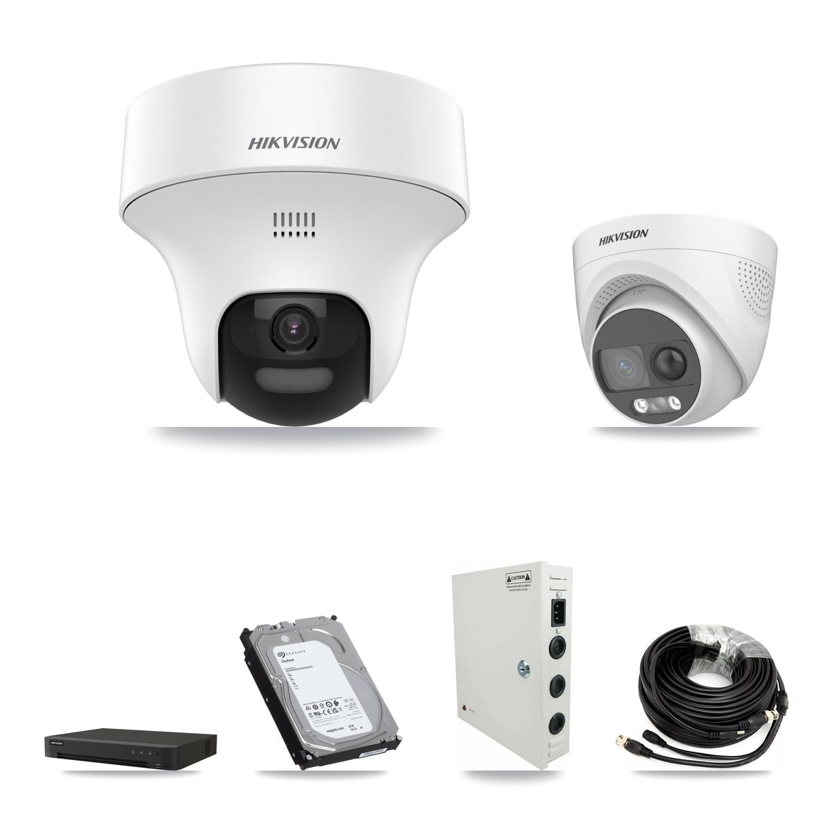 Hikvision 16-Channel 5MP CCTV Kit — 6 DS-2CE70K0T + 6 DS-2CE72KF3T Turret Cameras + 6TB Recording - Image 1