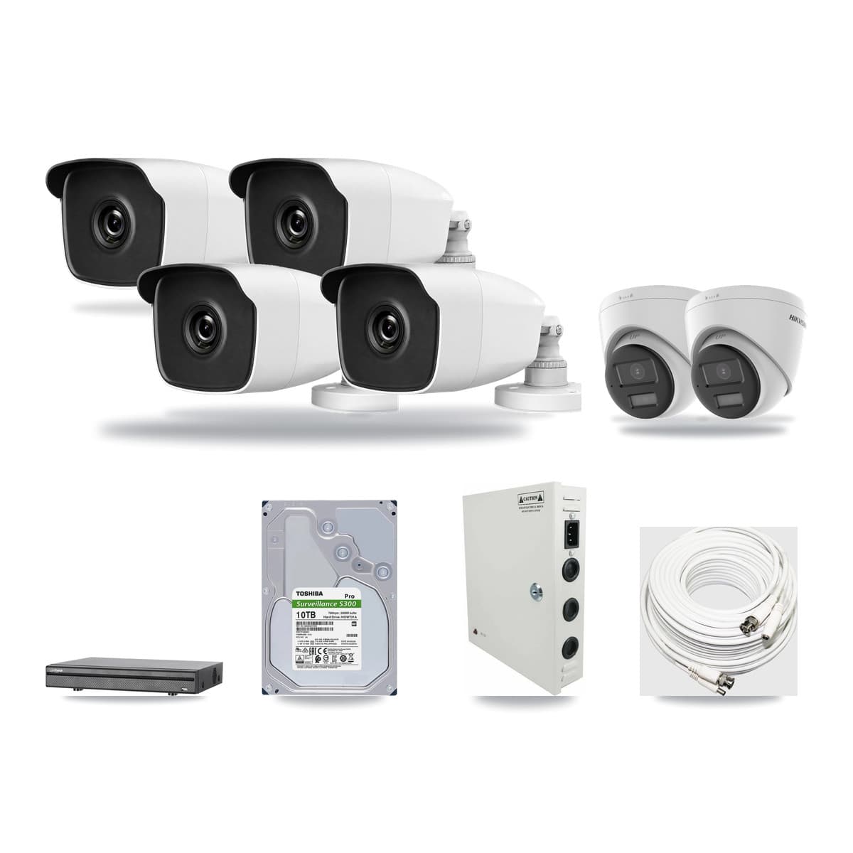 8-Channel 3MP – 4K CCTV Kit — 2 4K Turret + 4 3MP Bullet Cameras + 10TB Recording - Image 1