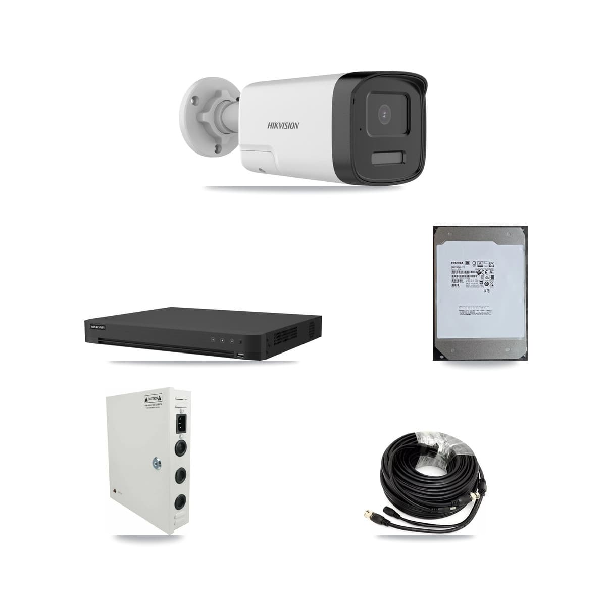 Hikvision 16-Channel 5MP CCTV Kit — 12 DS-2CE17K0T Bullet Cameras + 14TB Recording