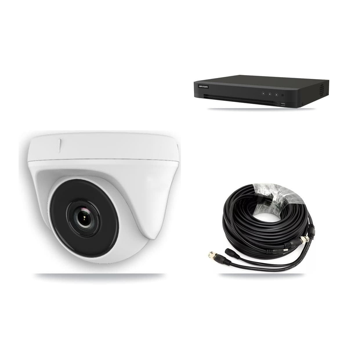 Hikvision 16-Channel 2MP CCTV Kit — 4 White Dome Cameras + 3TB Recording (IDS-7216HQHI Recorder)