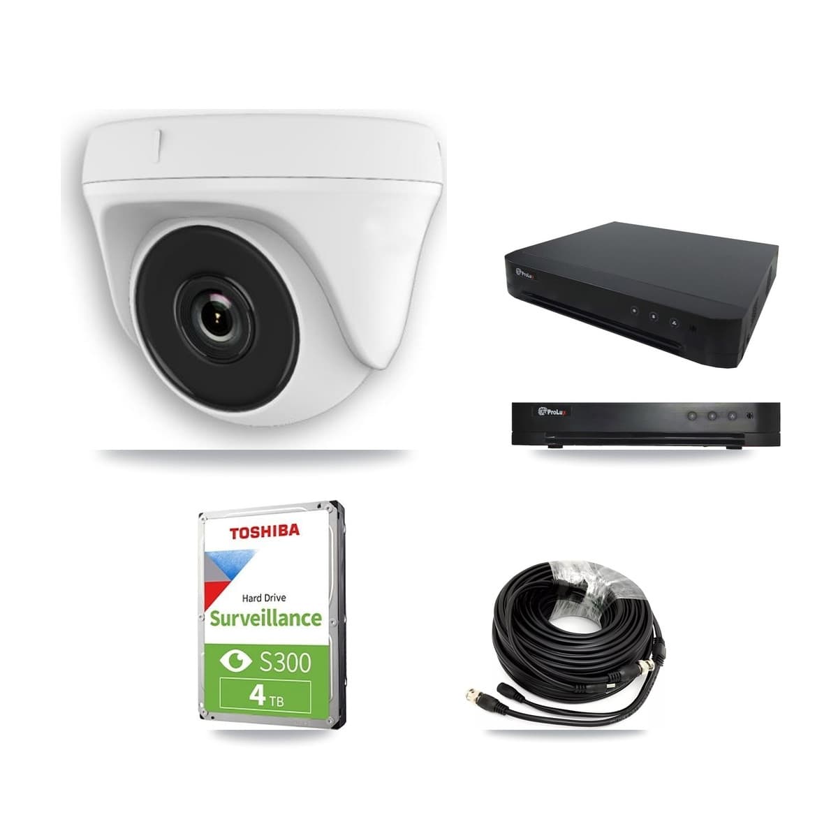 Prolux 16-Channel 2MP CCTV Kit — 6 Dome Cameras + 4TB Recording