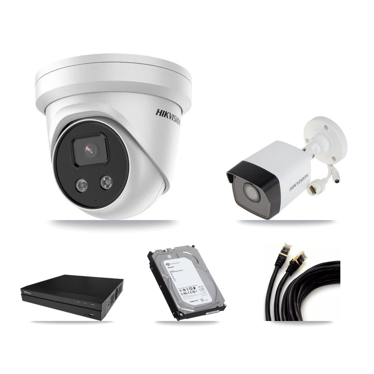 Hikvision & Prolux 16-Channel 5MP CCTV Kit — 2 Bullet + 4 Turret Cameras + 6TB Recording