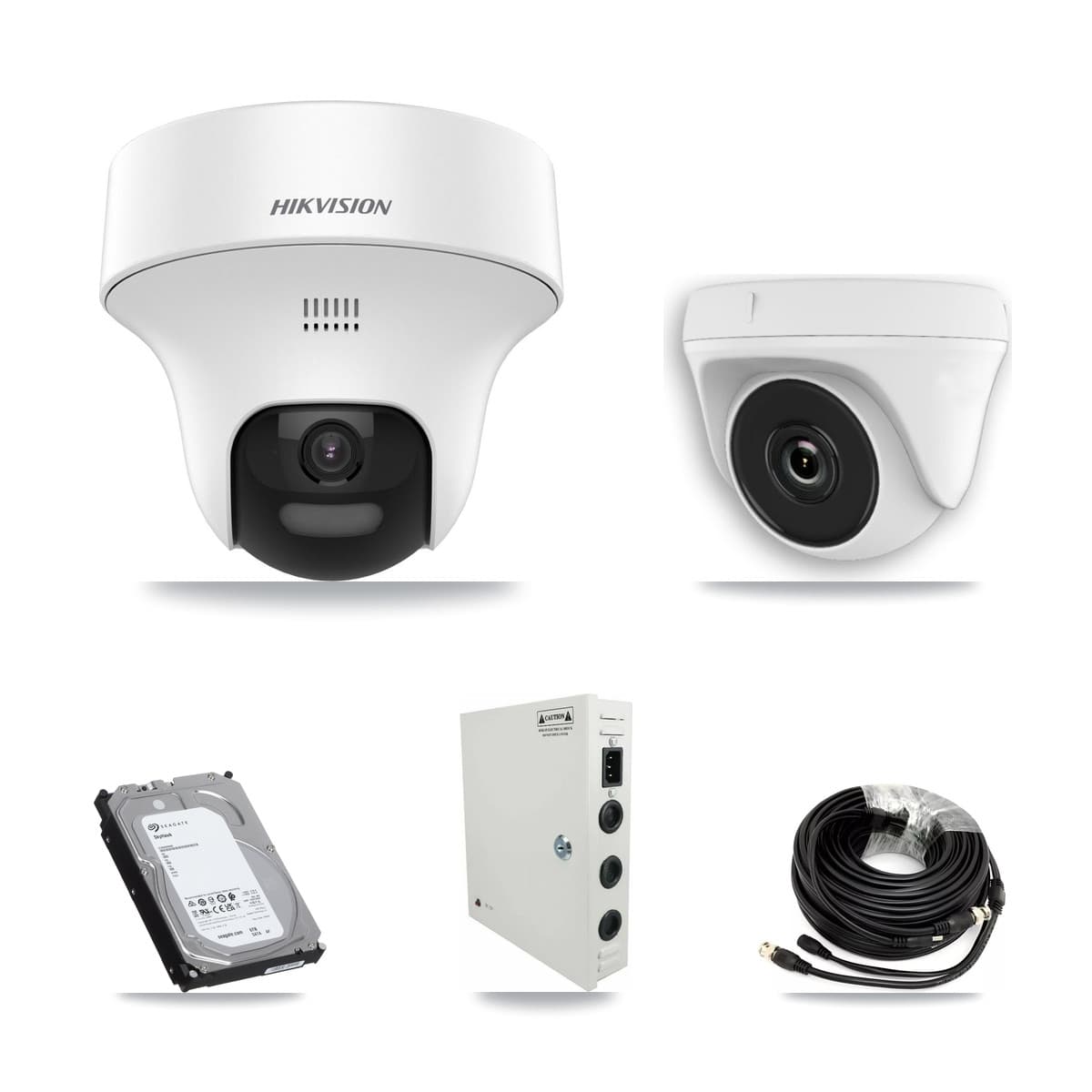 Hikvision 32-Channel 2MP – 5MP CCTV Kit — 15 DS-2CE70K0T 5MP Turret + 1 White HDT-2MP-N20W 2MP Dome Cameras + 3× 6TB Recording (DS-7332HQHI Recorder) - Image 1