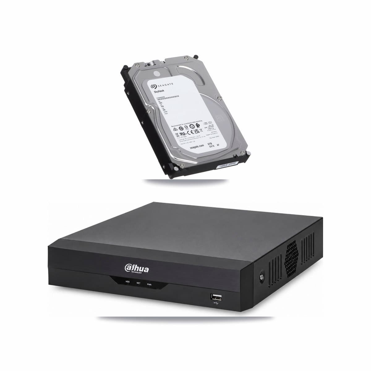 Dahua 4-channel DVR recorder with 6TB hard drive