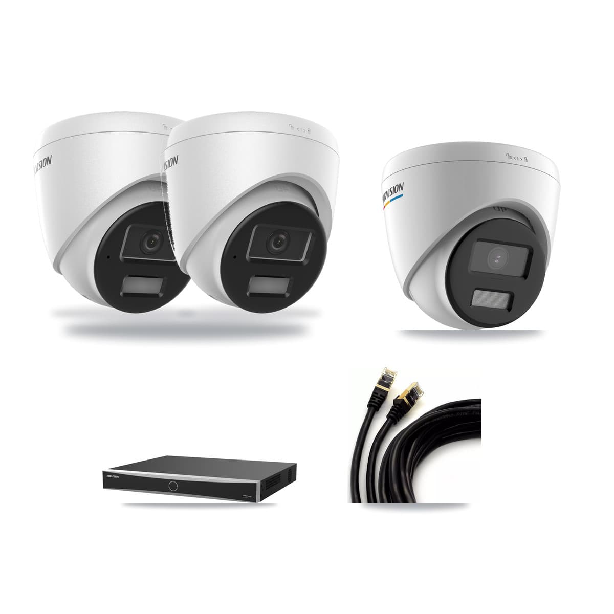 Hikvision 16-Channel 2MP – 4MP CCTV Kit — 1 2MP + 2 4MP Turret Cameras + 3TB Recording (DS-7616NXI Recorder) - Image 1
