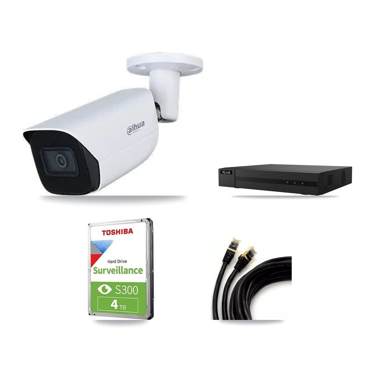 Dahua & HiLook 8-Channel 5MP CCTV Kit — 3 Bullet Cameras + 4TB Recording (NVR-108MH-D Recorder) - Image 1