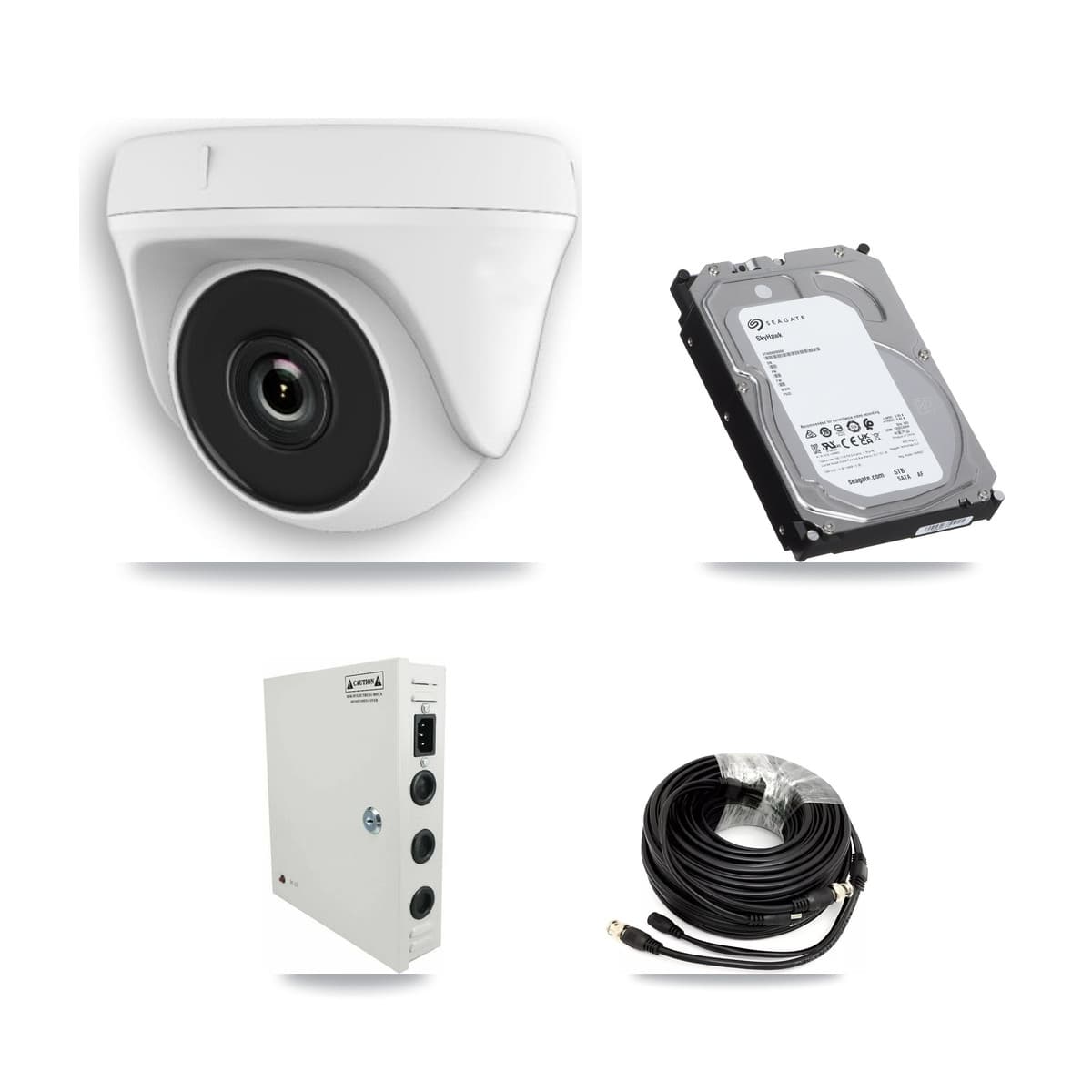 Hikvision 32-Channel 2MP CCTV Kit — 12 White Dome Cameras + 6TB Recording (DS-7332HQHI Recorder)