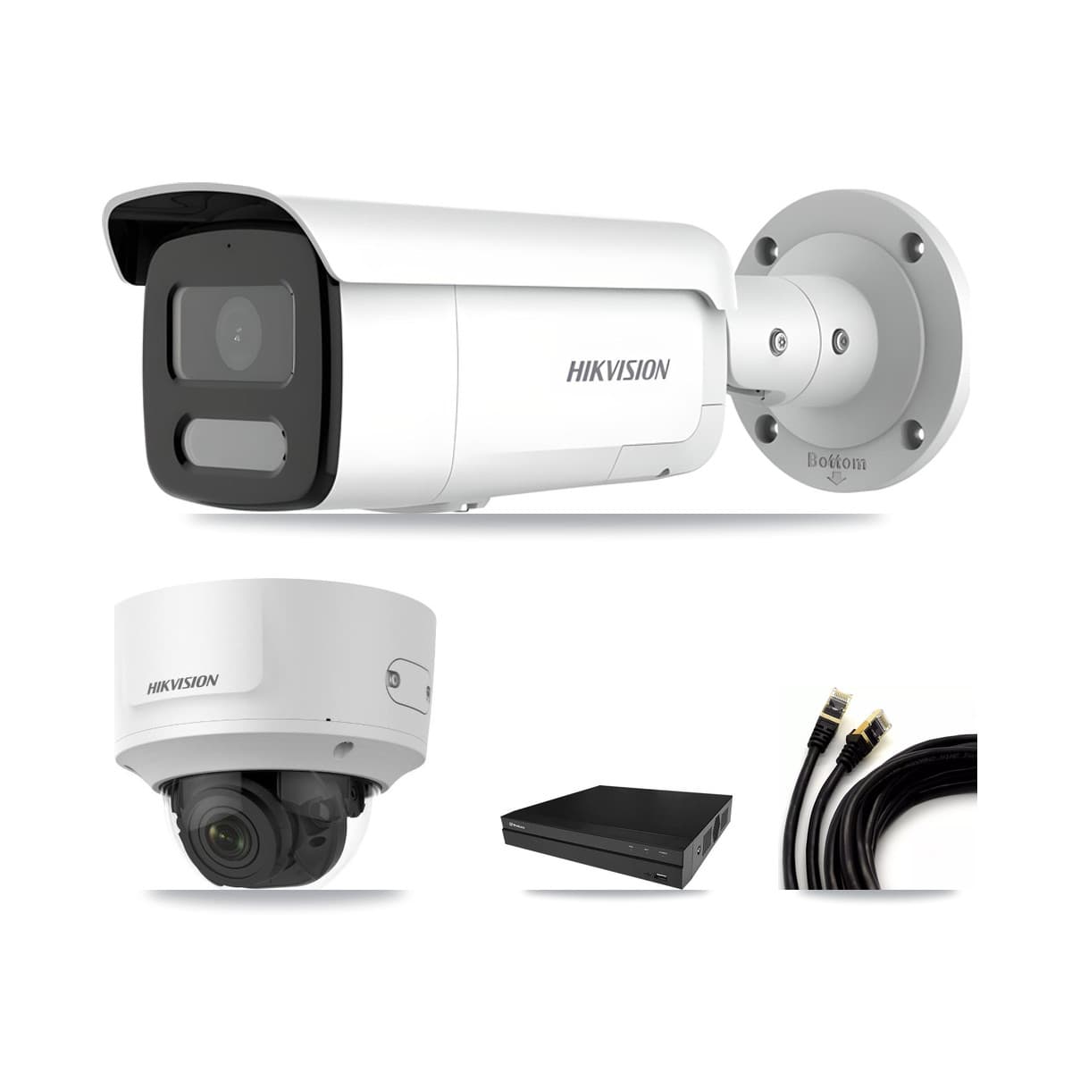 Hikvision & Prolux 8-Channel 2MP – 4MP CCTV Kit — 1 2MP Dome + 5 4MP Bullet Cameras + 8TB Recording
