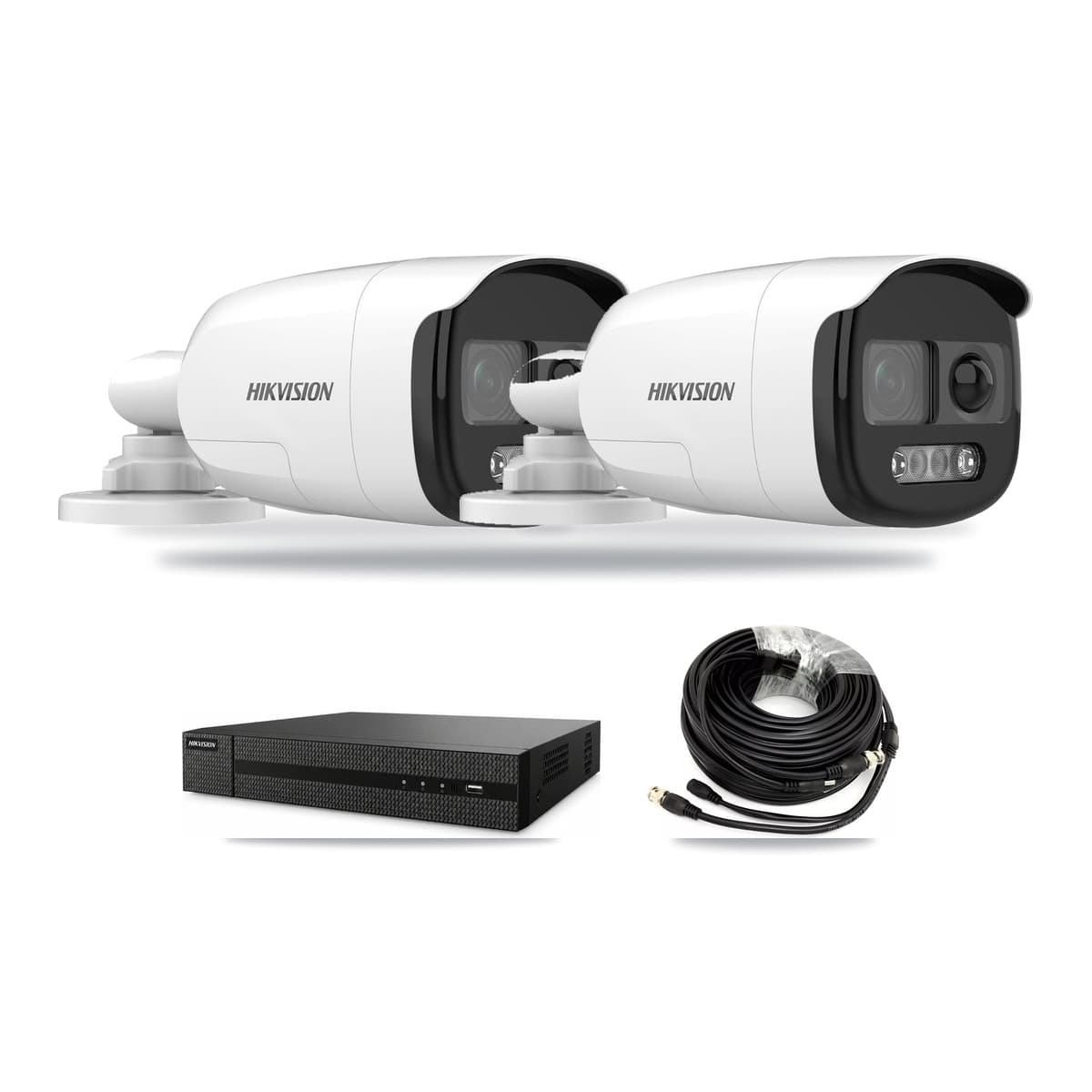 Hikvision 8-Channel 5MP CCTV Kit — 2 DS-2CE12KF3T Bullet Cameras + 3TB Recording (DVR-8CH Recorder) - Image 1