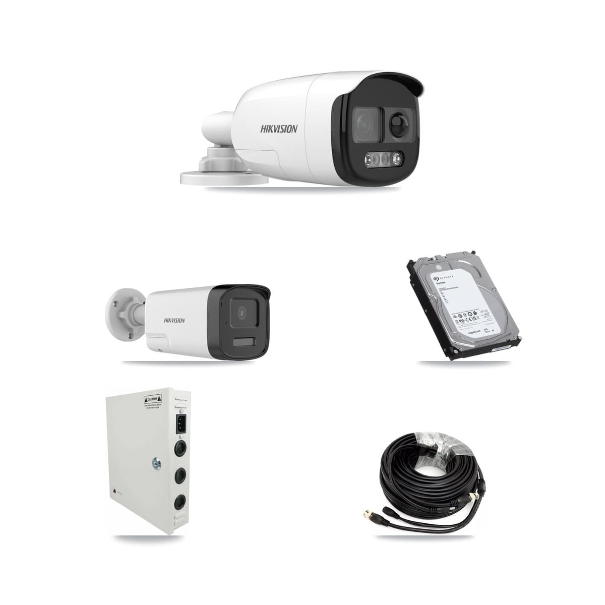 Hikvision 32-Channel 5MP CCTV Kit — 8 DS-2CE12KF3T + 4 DS-2CE17K0T Bullet Cameras + 3× 6TB Recording - Image 1
