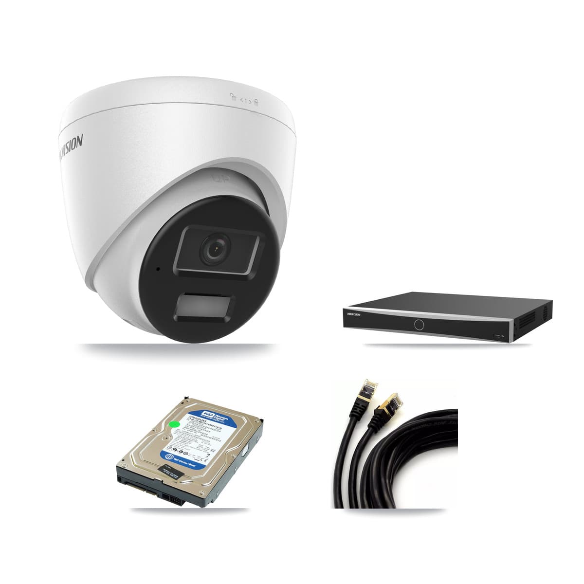 Hikvision 16-Channel 4MP CCTV Kit — 1 DS-2CD1343G2 Turret Camera + 500GB Recording - Image 1
