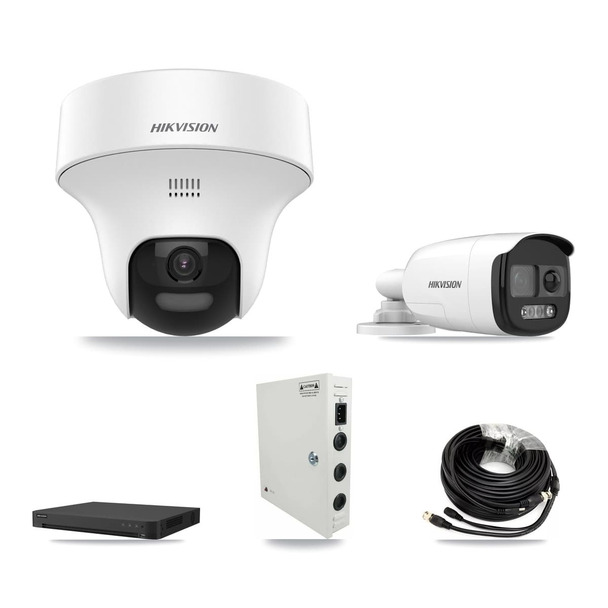 Hikvision 32-Channel 5MP CCTV Kit — 7 DS-2CE12KF3T Bullet + 15 DS-2CE70K0T Turret Cameras + 8TB Recording