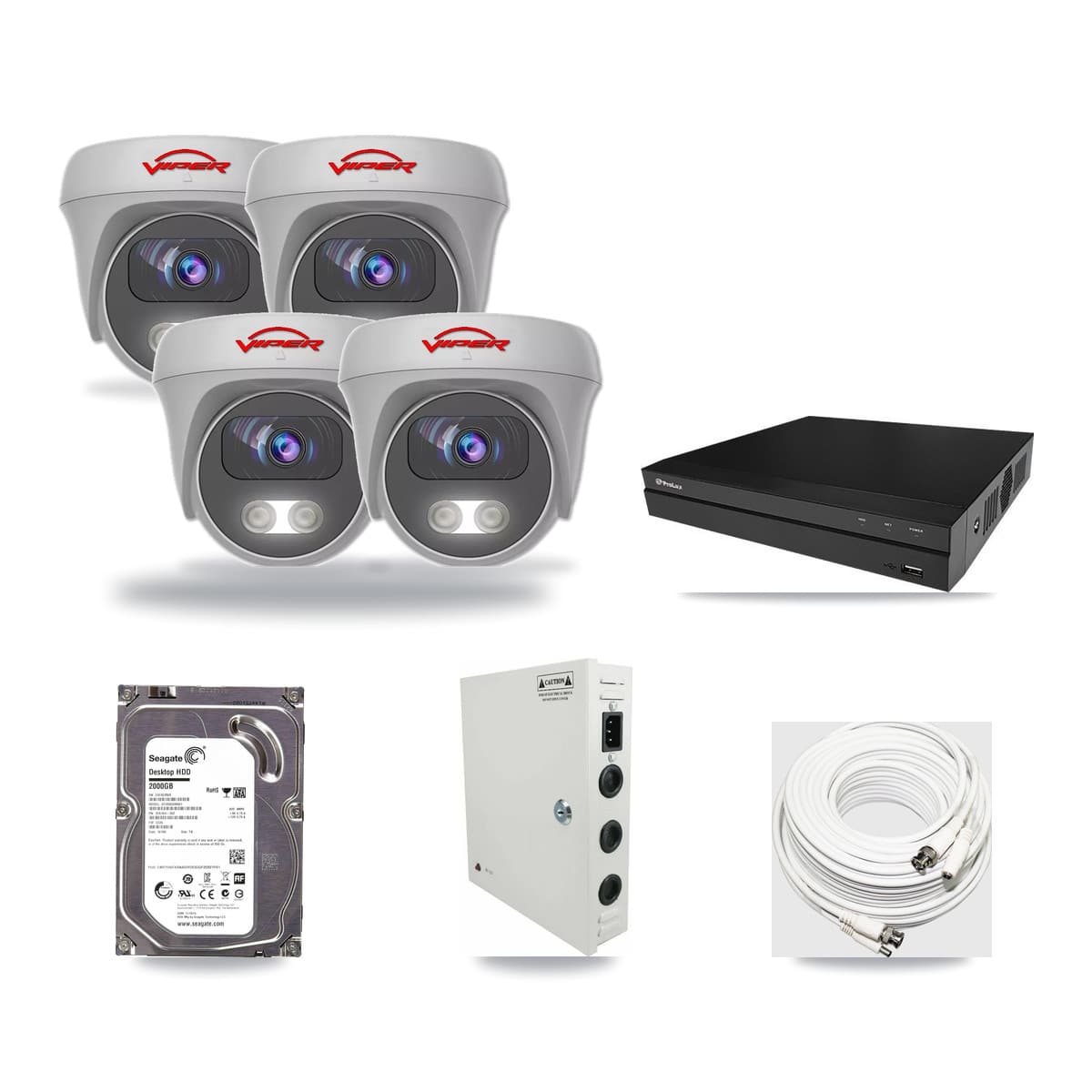 Viper & Prolux 8-Channel 5MP CCTV Kit — 4 Cameras + 2TB Recording - Image 1