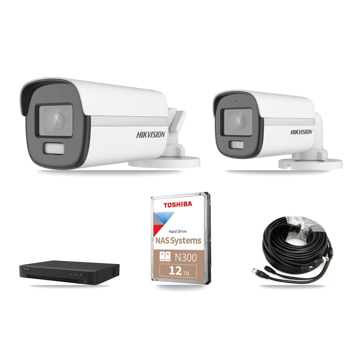 Hikvision 8-Channel 5MP – 4K CCTV Kit — 1 5MP + 4 4K Bullet Cameras + 12TB Recording