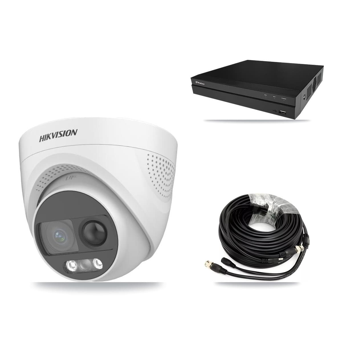 Hikvision & Prolux 8-Channel 5MP CCTV Kit — 8 DS-2CE72KF3T Turret Cameras + 3TB Recording