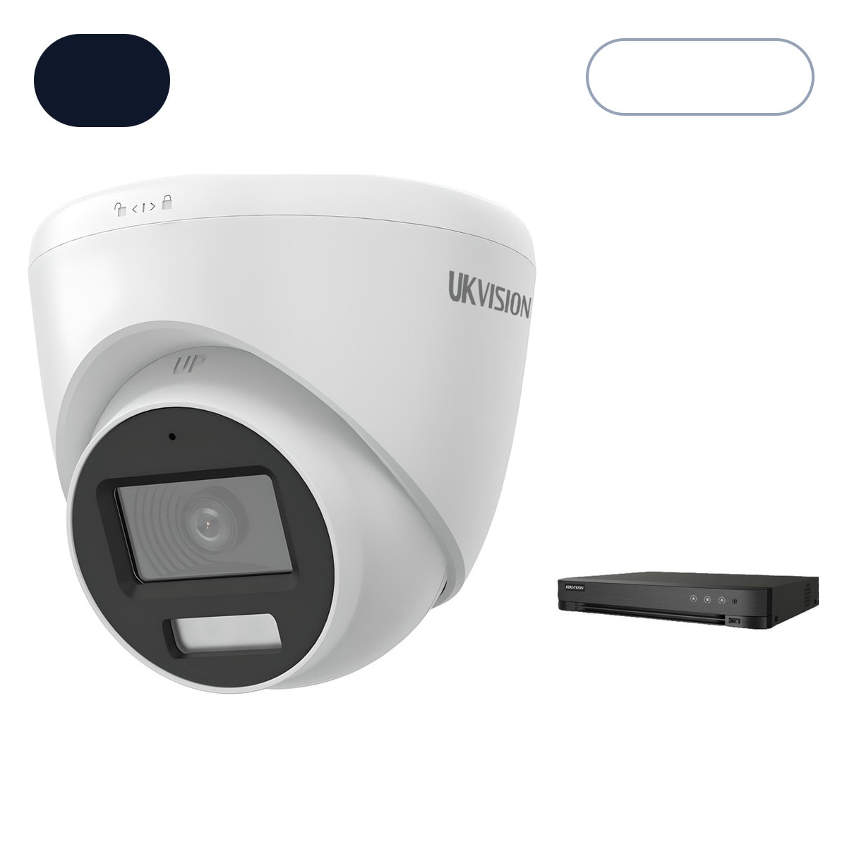 Hikvision iDS-7208HUHI-M1/E 8-Channel DVR CCTV Kit — 3× UKVISION 4K Cameras + 6TB HDD - Image 1