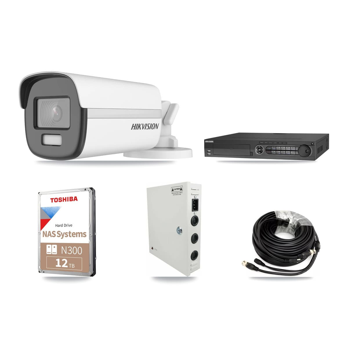 Hikvision 32-Channel 4K CCTV Kit — 24 Bullet Cameras + 4× 12TB Recording
