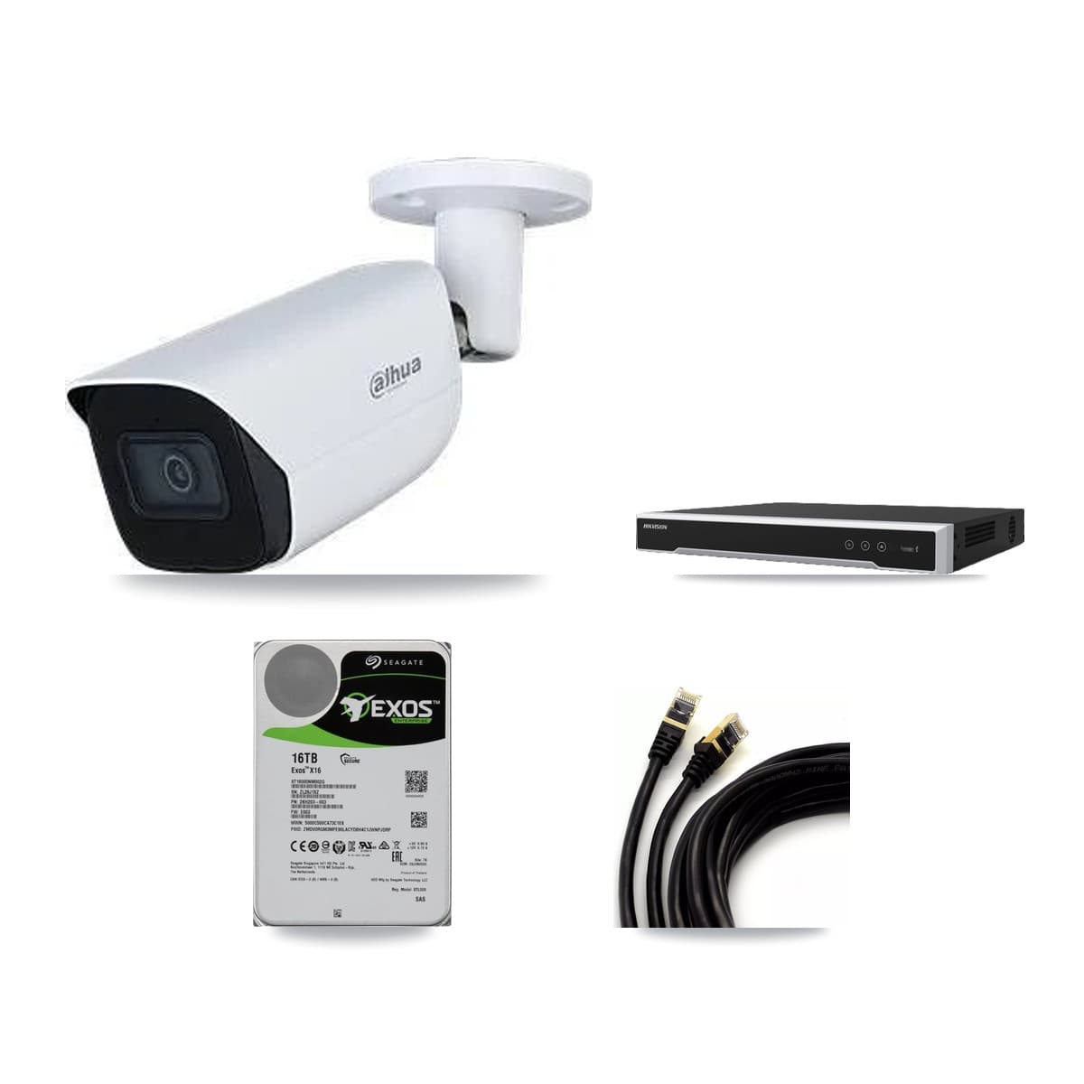 Dahua & Hikvision 16-Channel 5MP CCTV Kit — 12 Bullet Cameras + 16TB Recording (DS-7616NI-M2 Recorder) - Image 1